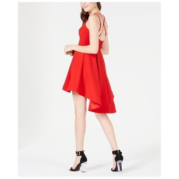New B. Darlin red dress crisscross back size 13 /14 - Picture 1 of 8
